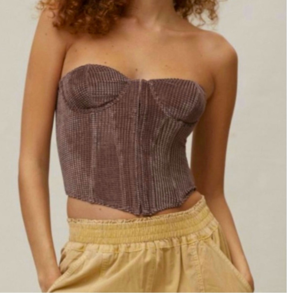 NWT Urban Outfitters Out from Under Replay Velvet Corset L